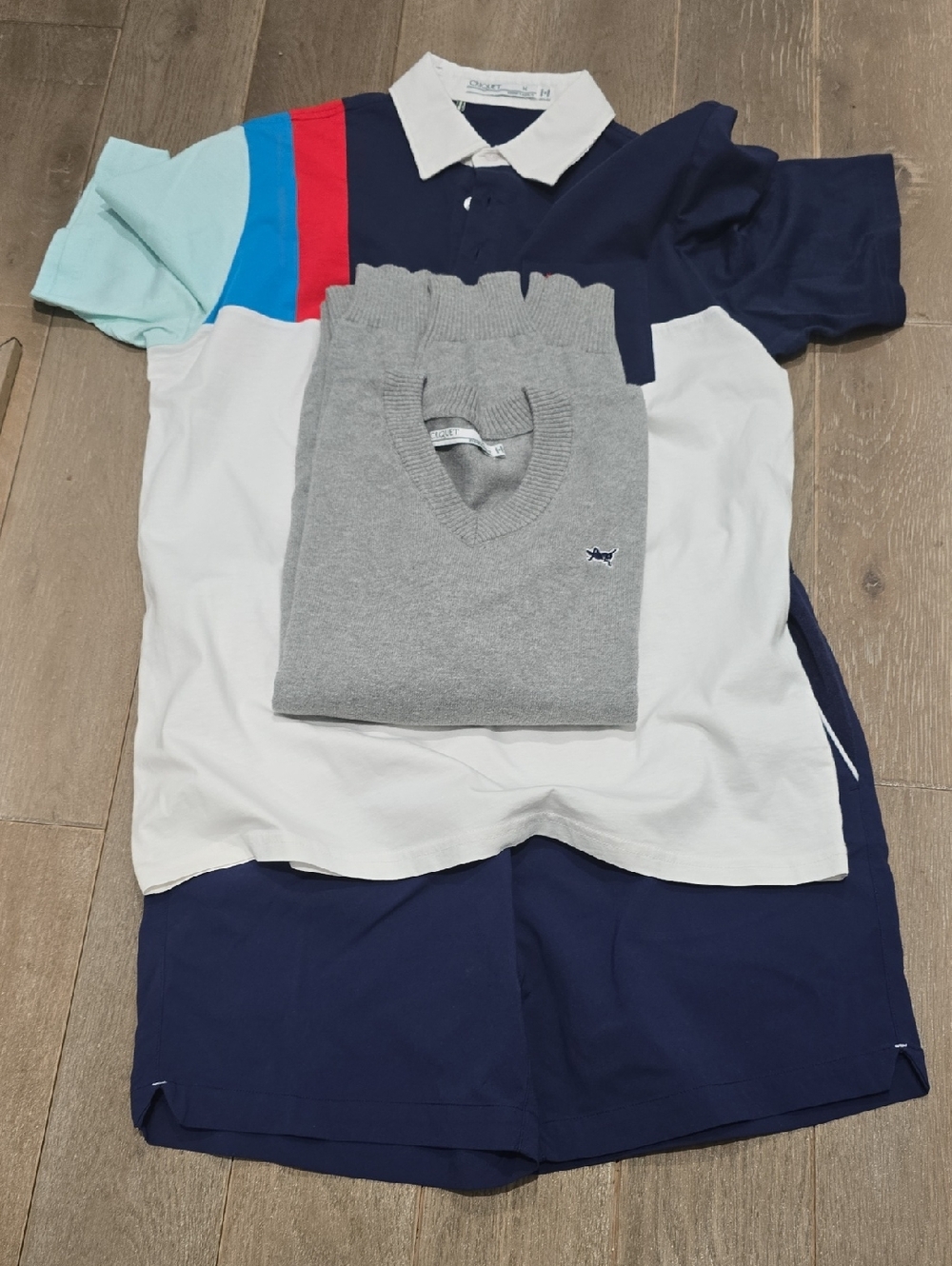 Criquet Flat Front Men’s Shorts, Polo and V Neck Sweater